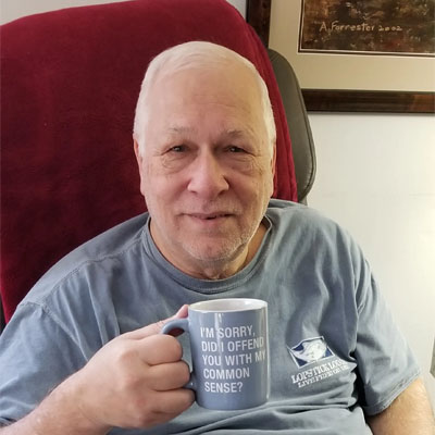 Charles Having Coffee